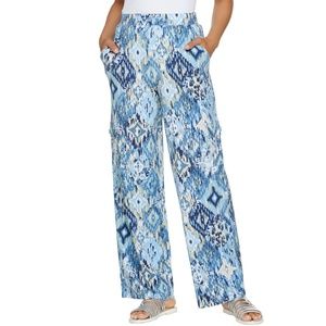 D & Co Beach Pull on Cargo Pants Med Petite Ikat